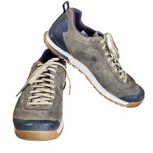 Oboz Bozeman Low Top Suede Hiking Sneakers Men’s SZ 12 Grey Navy Casual GUC